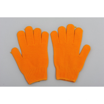 Melhores luvas de algodão de trabalho China Wholesale Orange Glove